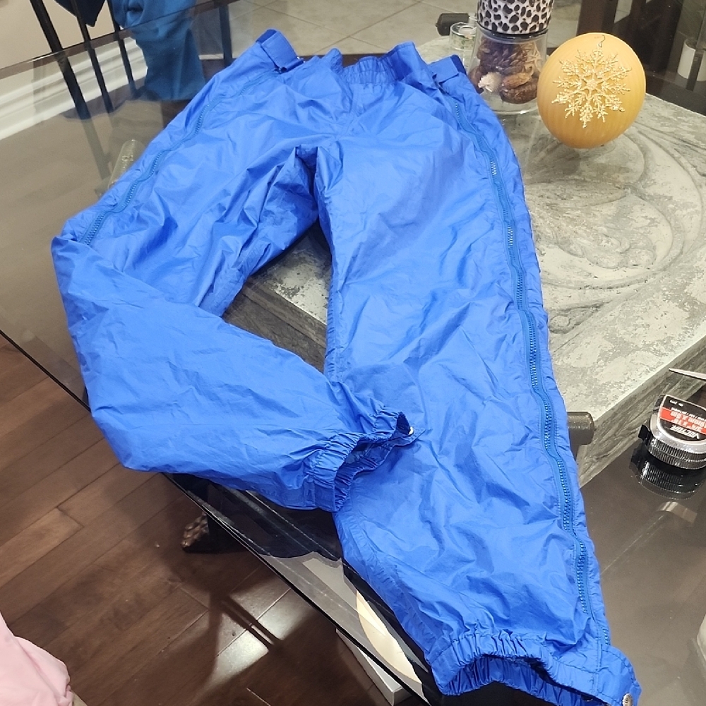 The North Face Mens Blue Zip Around Gorotex Nylon Ski Outdoor pants Medium